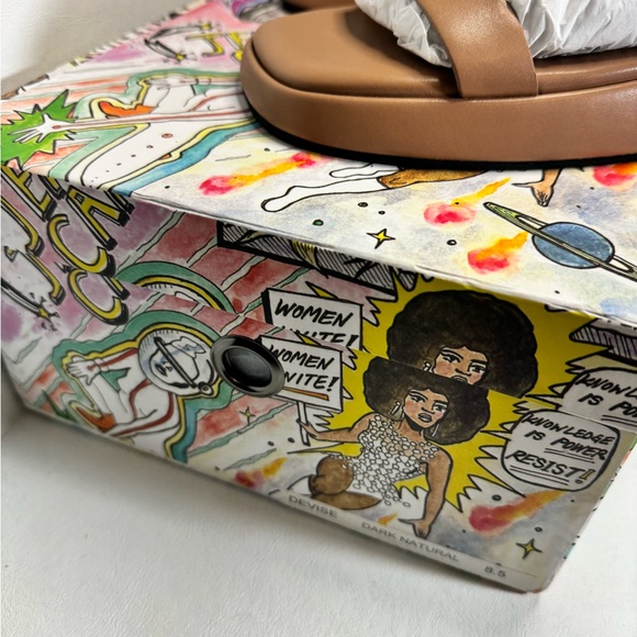 Jeffrey Campbell Devis Sandals Dark natural casual classic summer comfy style - Picture 7 of 7